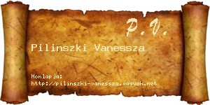 Pilinszki Vanessza névjegykártya
